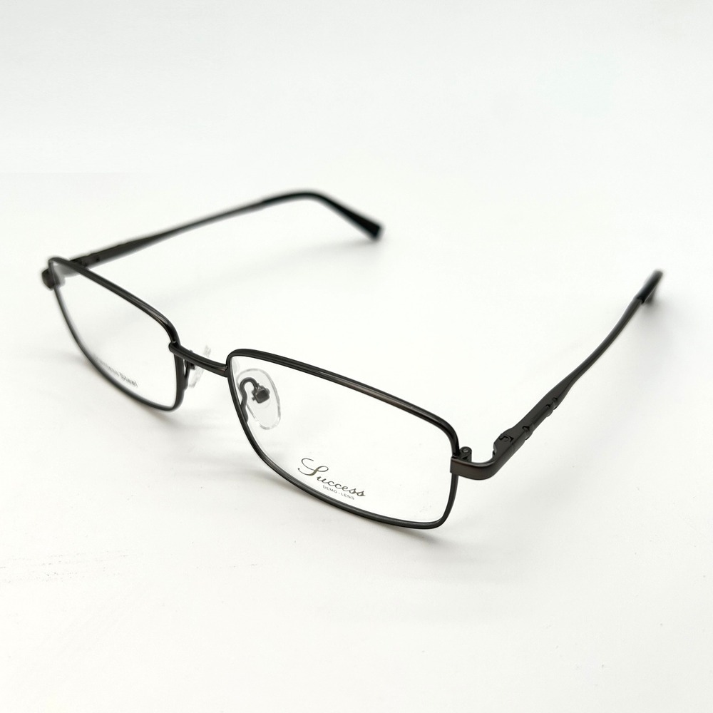 Mens Eyeglasses Frames Success SS-367 Sz. 54-17-140 Gunmetal Stainless Steel NEW